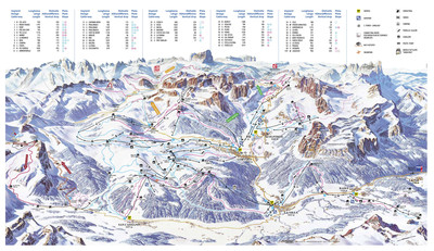 Alta Badia - mapa tras narciarskich