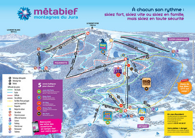 Metabief - mapa tras narciarskich