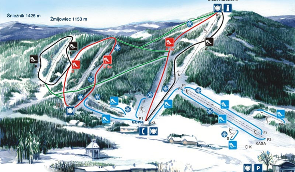 Mapa tras (żródło: www.czarnagora.pl)