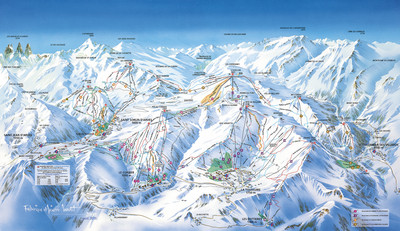 La Toussuire - mapa tras narciarskich