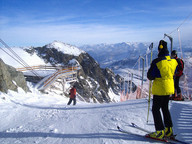 Pic Blanc - górna partia czarnej trasy Glacier