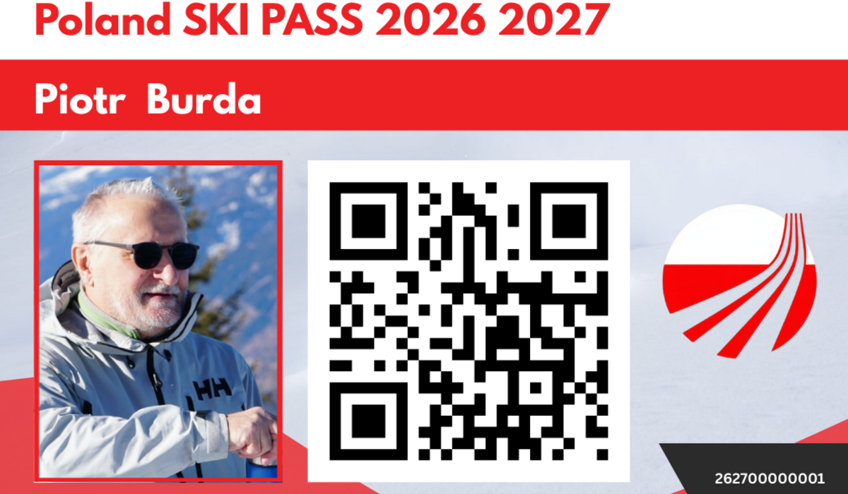 Dostałem skipass numer "1" do zobaczenia na stokach Poland Ski Pass"