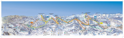 Hochkönigs - mapa tras narciarskich