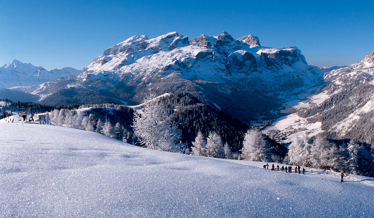 Jedne z najbardziej znanych masywów w Dolomitach - Sella-massif