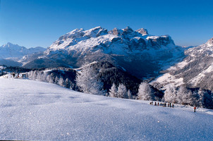 Jedne z najbardziej znanych masywów w Dolomitach - Sella-massif
