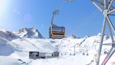 Stubai - najdłuższa kolej 3S w Alpach (foto: Stubaier Gletscher)