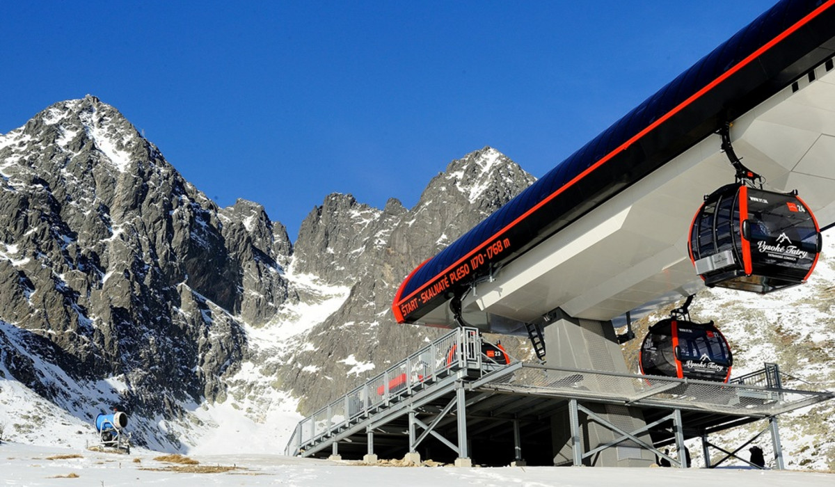 Słowacja, Tatrzańska Łomnica, nowa 15-osobowa gondola