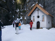 Wąwóz Serrai di Sottoguda - kapliczka w wąwozie