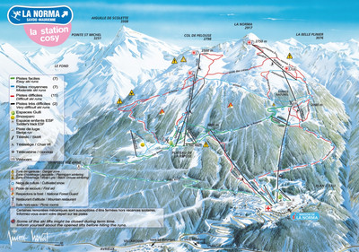 La Norma - mapa tras narciarskich