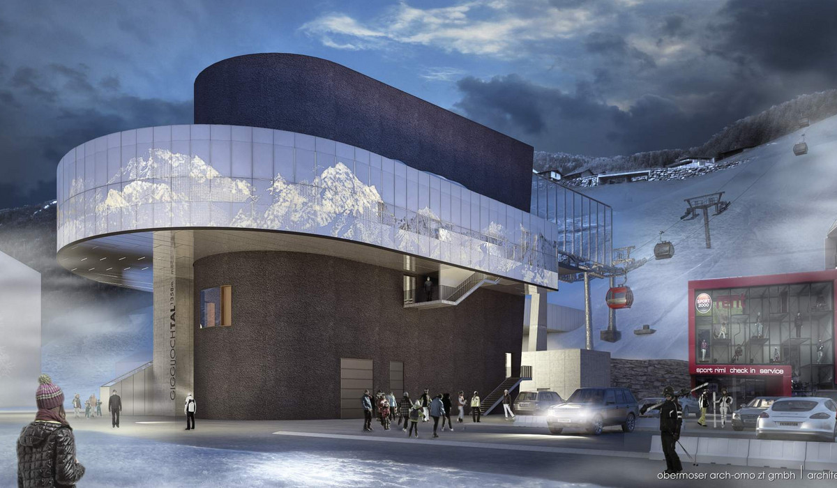 Gondola Giggijoch w Soelden (wizualizacja: obermoser arch-omo)