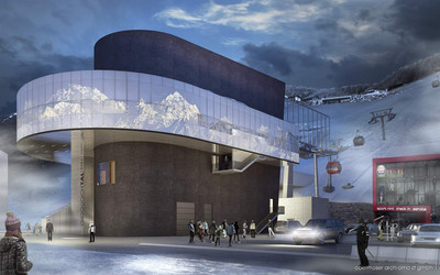 Gondola Giggijoch w Soelden (wizualizacja: obermoser arch-omo)