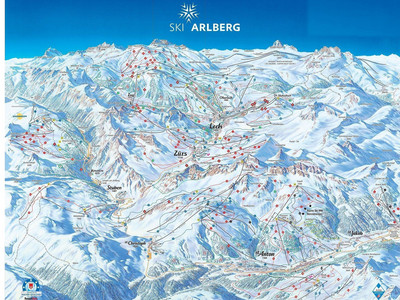 St. Anton am Arlberg mapa tras