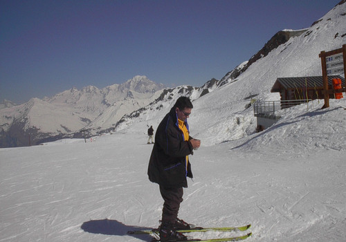 widok na Mt.Blanc od strony Les Arcs 1800  Grand Renard
