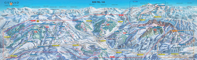 Gstaad Saanenland - mapa tras narciarskich