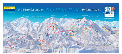 Ski Juwel Alpbachtal Wildschönau - mapa tras narciarskich
