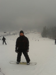 Istebna- Złoty Groń- snowboardzista