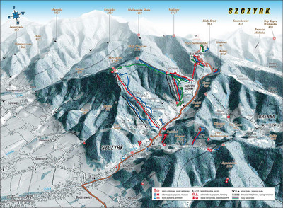 Centralny Ośrodek Sportu - mapa tras narciarskich