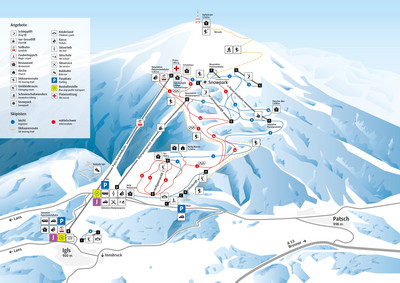 Patscherkofel - mapa tras narciarskich