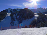 Okolice Cavalese- widok na dwie trasy