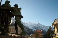 Widok z miasta na góry