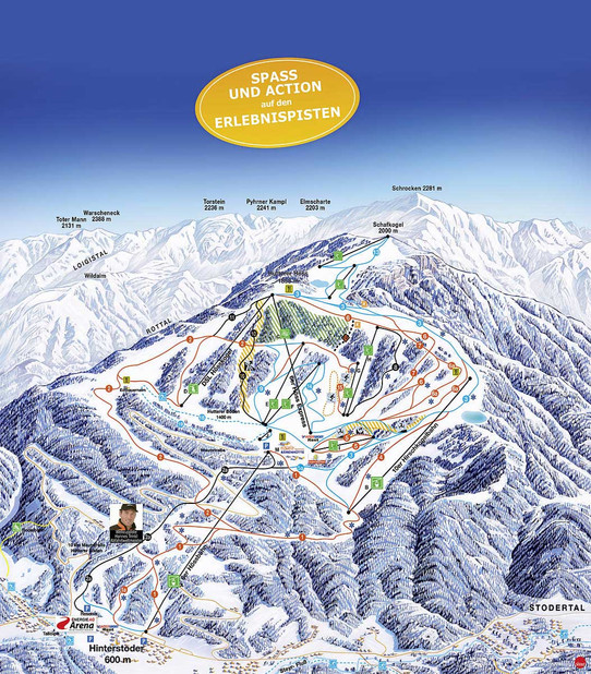 Hinterstroder - mapa tras narciarskich