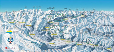St. Moritz - mapa tras narciarskich