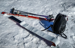 Zdejmowanie fok - przygotowanie do zjazdu (foto: P. Burda)