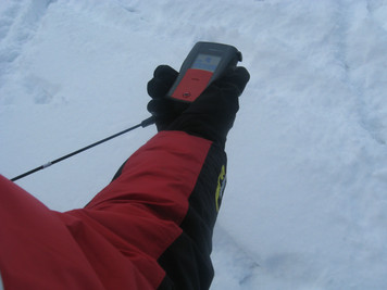 Poszukiwanie zasypanego przy użyciu detektora (foto: Michał Nowak)