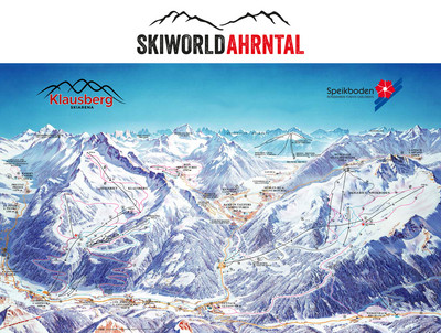 Skiworld Ahrntal - mapa tras narciarskich