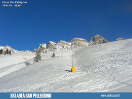 Passo San Pellegrino (źródło: webcam 2016 01 13)