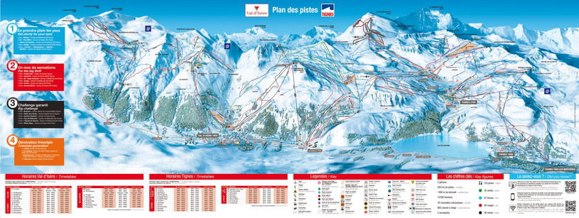 Val d`Isere - mapa tras narciarskich (jpg) Val d`Isere - mapa tras narciarskich