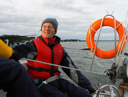 Dariusz Sobczak uprawiając żeglarstwo