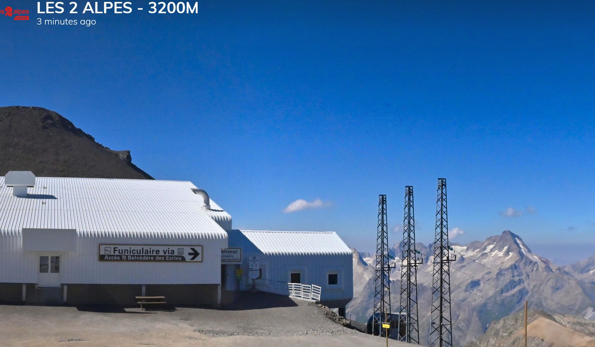 Les 2 Alpes webcam 3200 m n.p.m.