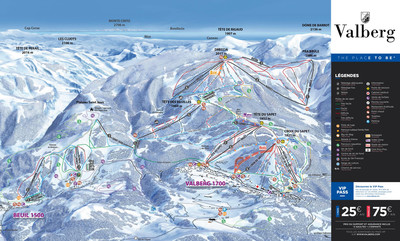 Valberg - mapa tras narciarskich