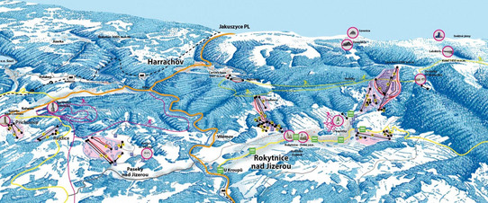 Mapa tras narciarskich Skiregion.cz