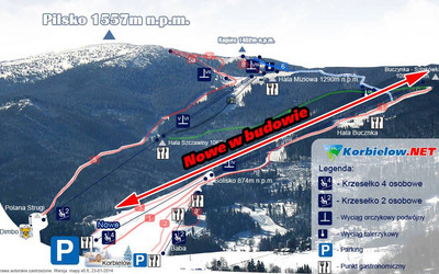 Pilsko mapa tras (źródło: korbielow.net)