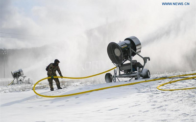 Naśnieżanie w Chinach (źródło: china.org.cn)