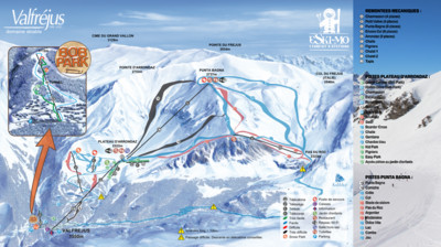 Valfrejus - mapa tras narciarskich