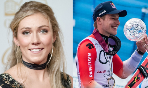 Kolaż zdjęć, po lewej stronie Mikaela Shiffrin z prawej Marco Odermatt