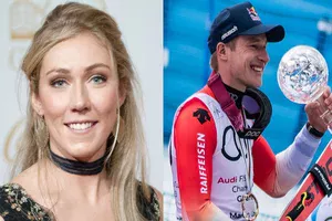 Kolaż zdjęć, po lewej stronie Mikaela Shiffrin z prawej Marco Odermatt