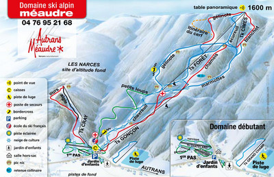 Meaudre - mapa tras narciarskich
