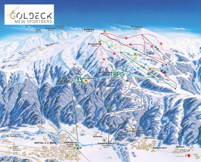 Goldeck Bergbahnen - mapa tras narciarskich