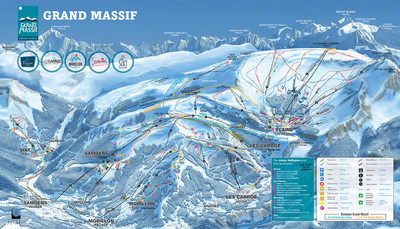 Flaine - mapa tras narciarskich