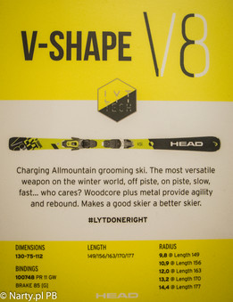 Narty HEAD  2018/2019 V-TECH #LYTDONERIGHT