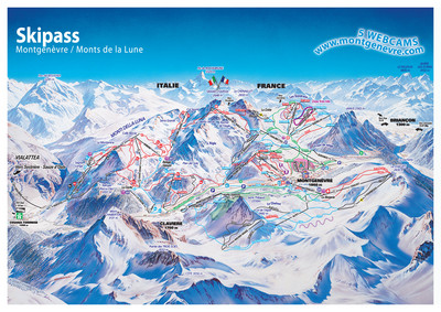 Montgenevre - mapa tras narciarskich