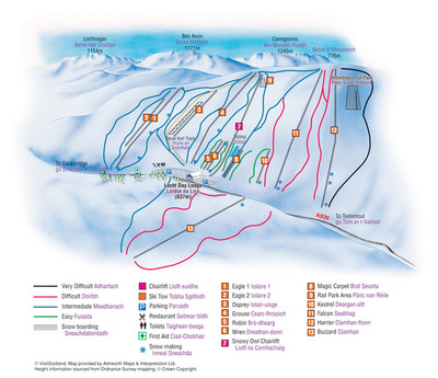 Lecht - mapa tras narciarskich