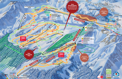 Fellhorn - Kanzelwand - mapa tras narciarskich