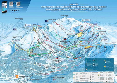Meribel - mapa tras narciarskich
