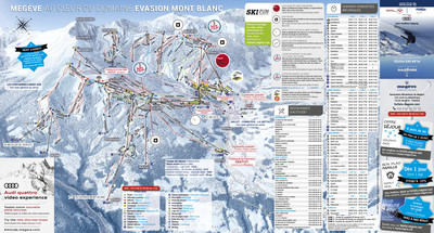 Megeve - mapa tras narciarskich