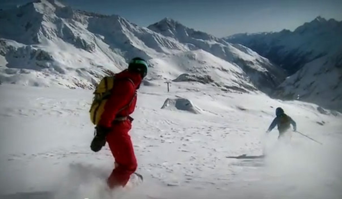 Freeride na lodowcu Stubai